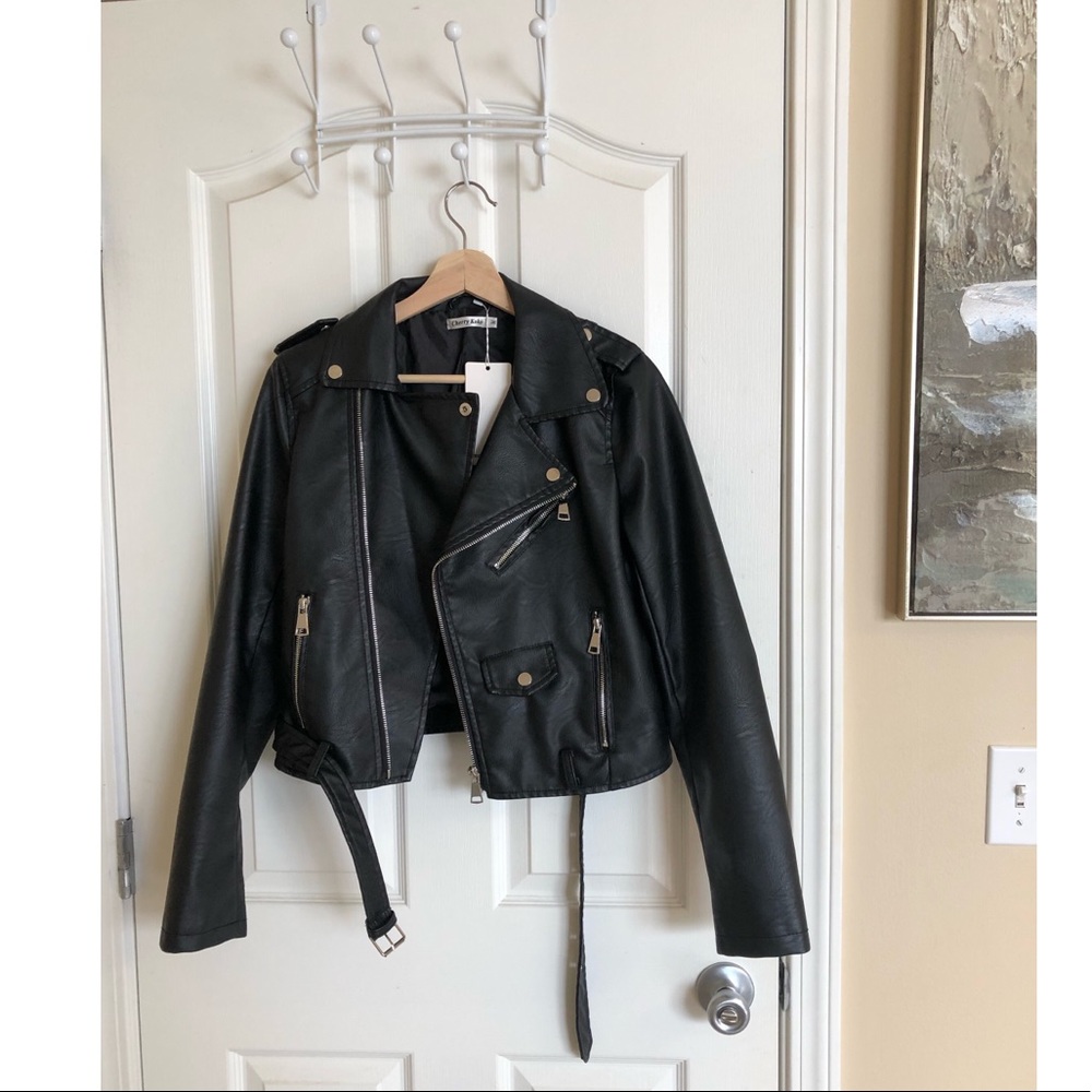 Cherry Koko faux leather jacket - M